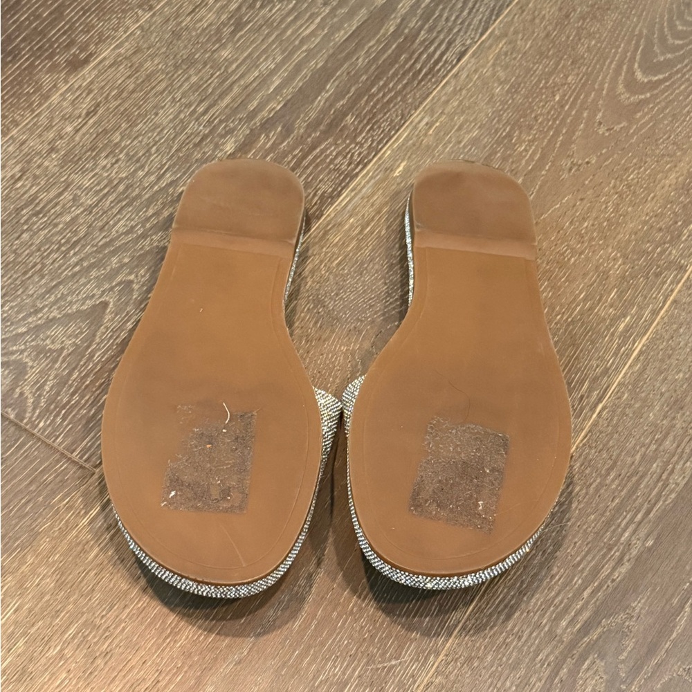 Steve Madden Iridescent Crystal Slider Sandals - Picture 6 of 7